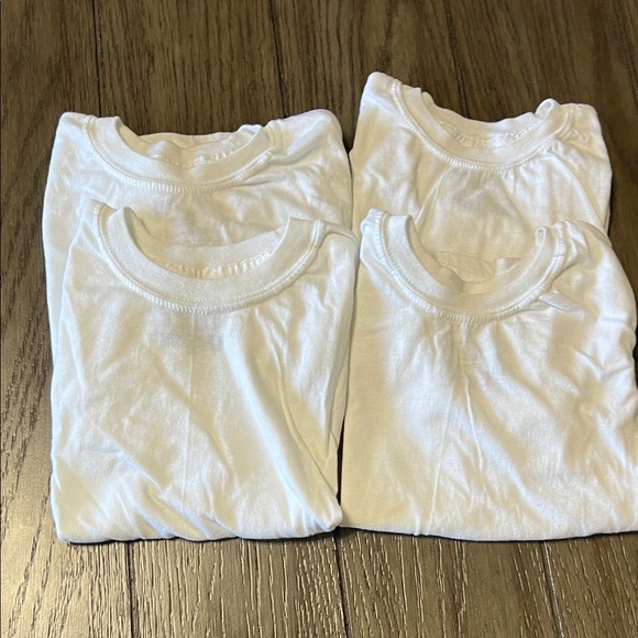 Hanes White Kids T-Shirts - Pack of 4 - Picture 1 of 1